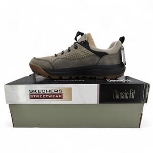 Skechers Cambert Herder Hiking Shoes Mens 10 Classic Fit Cement Grey Sneaker NEW